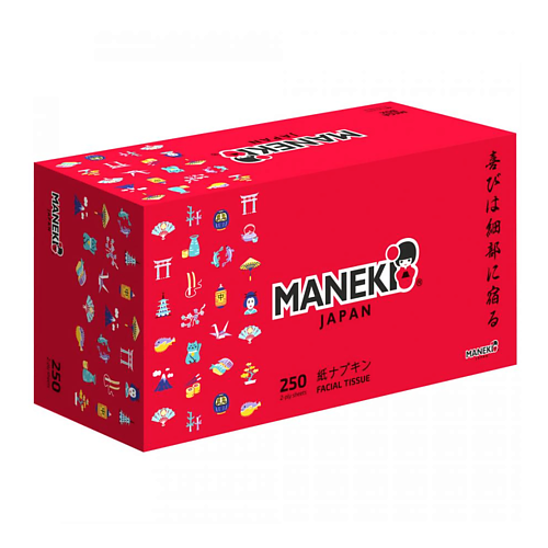 

MANEKI Салфетки бумажные Red 2 слоя белые 250.0, Салфетки бумажные Red 2 слоя белые