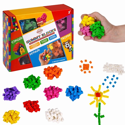 

1TOY Конструктор-пластилин GUMMY BLOCKS 1.0, Конструктор-пластилин GUMMY BLOCKS