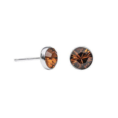 

FIORE LUNA Пусеты Smoked Topaz, Пусеты Smoked Topaz