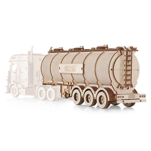 

EWA ECO-WOOD-ART Деревянный конструктор 3D Прицеп Цистерна для тягача 1.0, Деревянный конструктор 3D Прицеп Цистерна для тягача