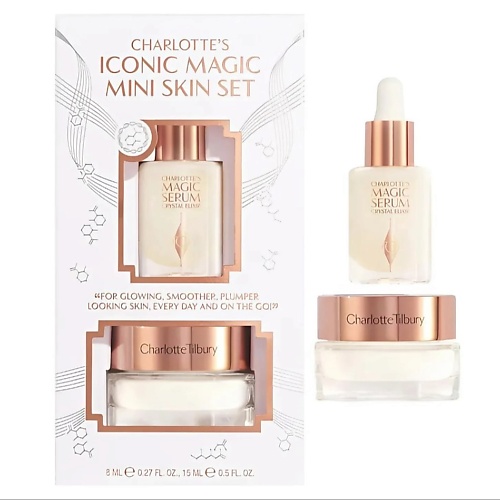 

CHARLOTTE TILBURY Дорожный набор Iconic Magic Mini Skin Set: Сыворотка + крем для лица, Дорожный набор Iconic Magic Mini Skin Set: Сыворотка + крем для лица