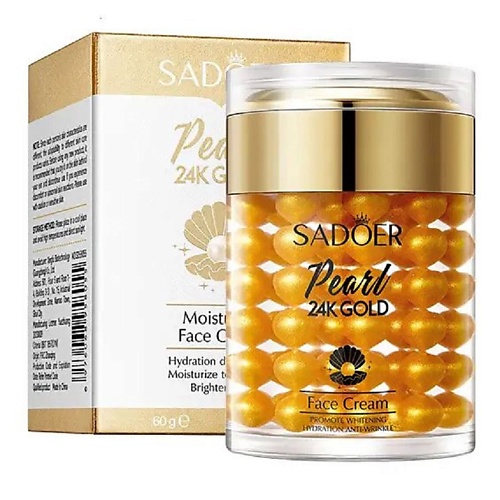 

SADOER Крем для лица увлажняющий и восстанавливающий жемчужный с золотом 24 карата 60.0, Крем для лица увлажняющий и восстанавливающий жемчужный с золотом 24 карата