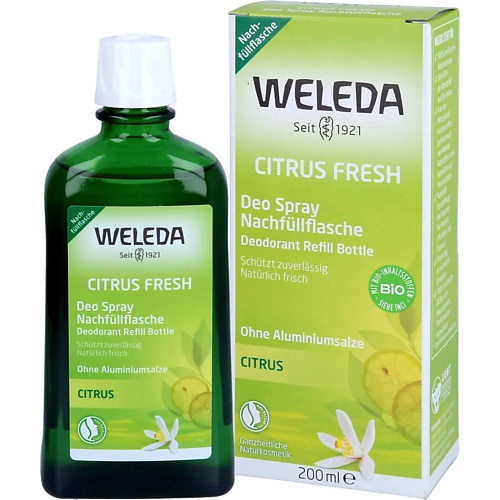 

WELEDA Натуральный цитрусовый дезодорант-спрей Citrus Fresh DeoSpray 200.0, Натуральный цитрусовый дезодорант-спрей Citrus Fresh DeoSpray