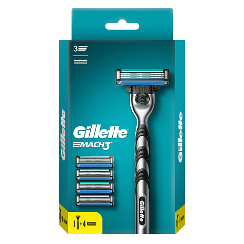 

GILLETTE Станок для бритья MACH3 c 5 сменными кассетами, Станок для бритья MACH3 c 5 сменными кассетами