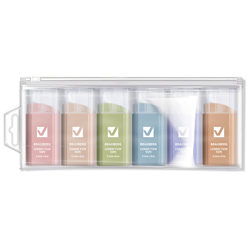 

BRAUBERG Корректирующая лента COMPACT PASTEL, Корректирующая лента COMPACT PASTEL