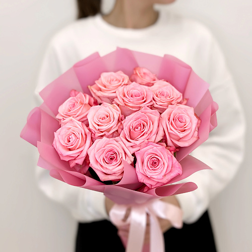 ЛЭТУАЛЬ FLOWERS Букет из розовых роз 11 шт