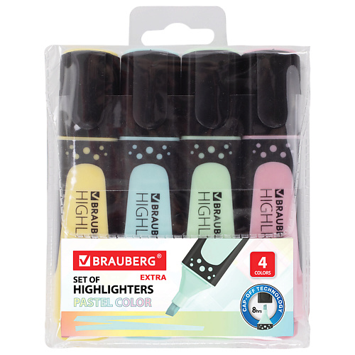 

BRAUBERG Текстовыделители EXTRA PASTEL, Текстовыделители EXTRA PASTEL