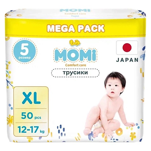 

MOMI Подгузники-трусики "Comfort Care" размер XL 12-17 кг mega упаковка 50.0, Подгузники-трусики "Comfort Care" размер XL 12-17 кг mega упаковка