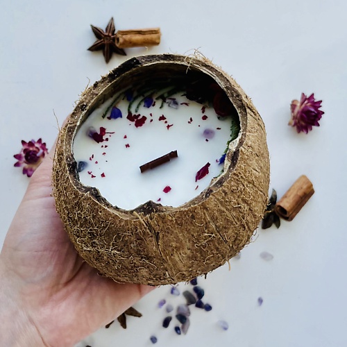 

CANDLE ZEN Свеча ароматическая в кокосе Абсент из черной смородины 250.0, Свеча ароматическая в кокосе Абсент из черной смородины