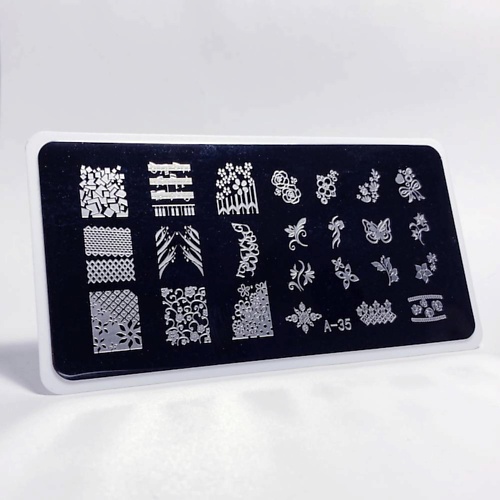 

AEROPUFFING Пластина для стемпинга Stamping Plate Цветочный принт, Пластина для стемпинга Stamping Plate Цветочный принт