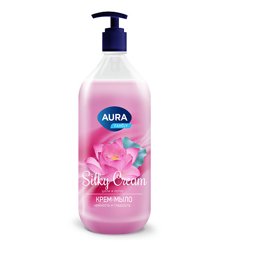 

AURA Крем-мыло Шелк и лотос Silky Cream 1 л 1000.0, Крем-мыло Шелк и лотос Silky Cream 1 л