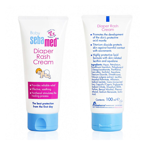 

SEBAMED Крем детский под подгузник Baby Diaper Rash 100.0, Крем детский под подгузник Baby Diaper Rash