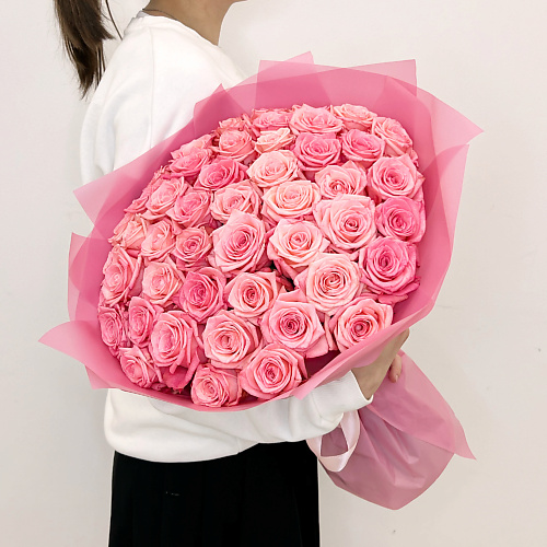 

ЛЭТУАЛЬ FLOWERS Букет из розовых роз 45 шт, Букет из розовых роз 45 шт