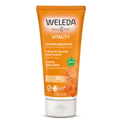 

WELEDA Восстанавливающий крем-гель для душа Vitality Sea Buckthorn с облепихой 200.0, Восстанавливающий крем-гель для душа Vitality Sea Buckthorn с облепихой