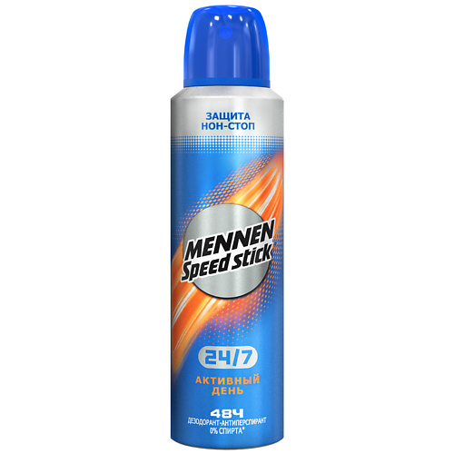 

SPEED STICK Дезодорант мужской антиперспирант спрей Mennen 24/7 Активный День 150.0, Дезодорант мужской антиперспирант спрей Mennen 24/7 Активный День