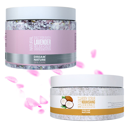

DREAM NATURE НАБОР средств для ванн SPA CARE: Соль и Скраб для тела "Питание и релакс", НАБОР средств для ванн SPA CARE: Соль и Скраб для тела "Питание и релакс"