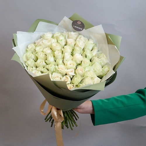

FLOWERY Роза Кения 40 см белые (Standart) 51 шт, Роза Кения 40 см белые (Standart) 51 шт