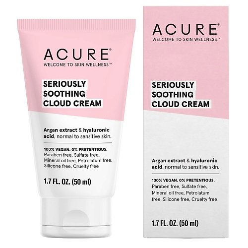 

ACURE Воздушный крем экстракт арганы и гиалуроновая кислота Seriously Soothing, Воздушный крем экстракт арганы и гиалуроновая кислота Seriously Soothing