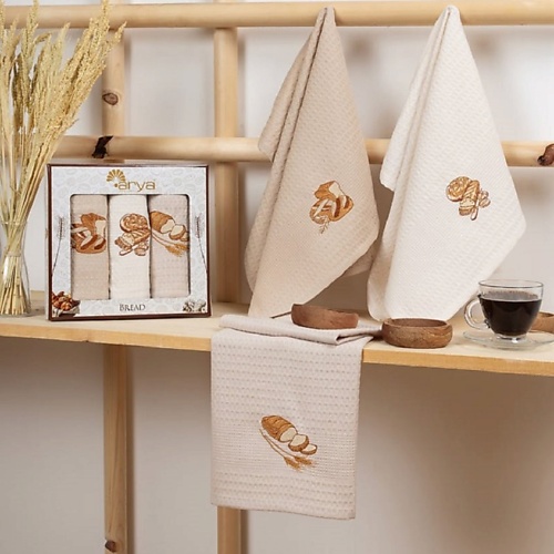 

ARYA HOME COLLECTION Набор Кухонных Полотенeц 40X60см Bread, Набор Кухонных Полотенeц 40X60см Bread