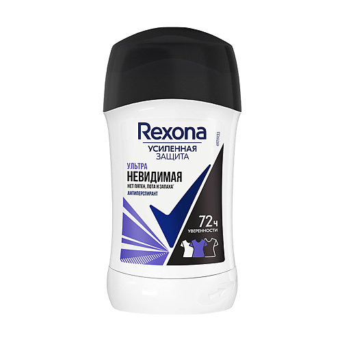 

REXONA Дезодорант-стик УЛЬТРАНЕВИДИМАЯ 72ч, Дезодорант-стик УЛЬТРАНЕВИДИМАЯ 72ч