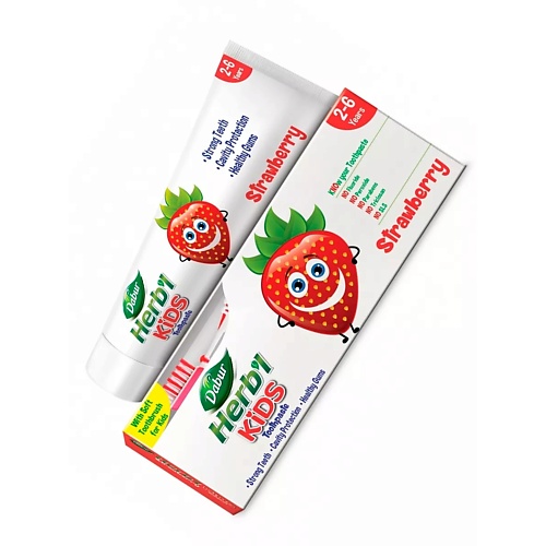 

DABUR Детская зубная паста со вкусом клубники (Herb'l Kids Strawberry) 50.0, Детская зубная паста со вкусом клубники (Herb'l Kids Strawberry)