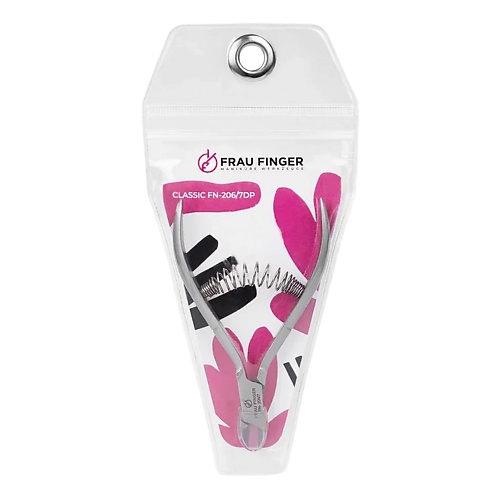 Кусачки FRAU FINGER Кусачки маникюрные для кутикулы Classic FN-206/7DP, пружина, 7 мм