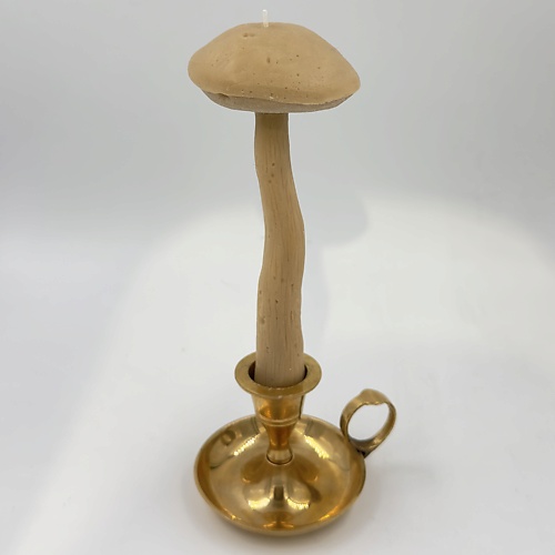 

UNIFICATION LOVE Свеча "Гриб Подберёзовик" цвета охра 1, Свеча "Гриб Подберёзовик" цвета охра