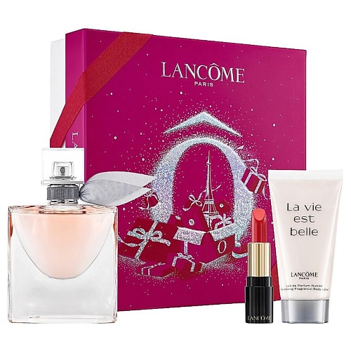 

LANCOME Набор La Vie Est Belle: Парфюмерная вода + Лосьон для тела + Помада L'Absolu Rouge Cream, Набор La Vie Est Belle: Парфюмерная вода + Лосьон для тела + Помада L'Absolu Rouge Cream