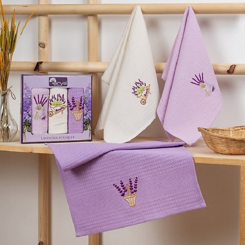 

ARYA HOME COLLECTION Набор Кухонных Полотенeц 40X60см Lavender Bouquet, Набор Кухонных Полотенeц 40X60см Lavender Bouquet