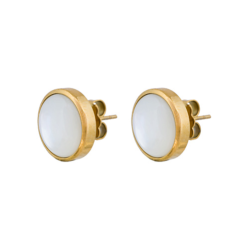 

FIORE LUNA Пусеты Сфера SHELL WHITE, Пусеты Сфера SHELL WHITE