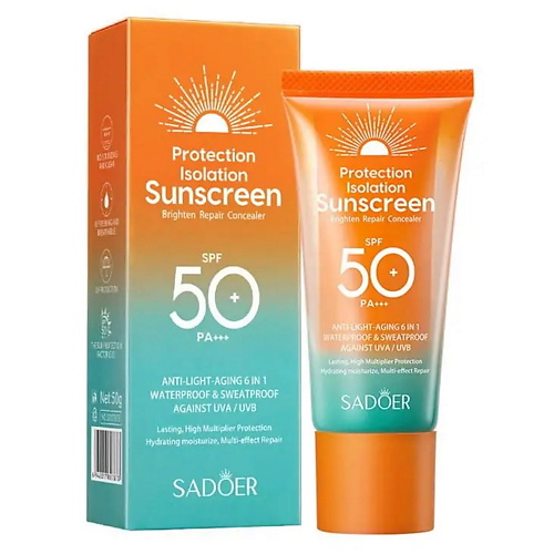 

SADOER Крем для тела солнцезащитный SPF50+, Крем для тела солнцезащитный SPF50+