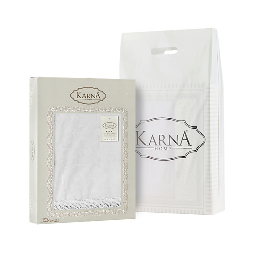 

KARNA Скатерть KDK с гипюром овальная, Скатерть KDK с гипюром овальная