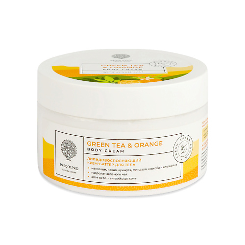 

EPSOM PRO Восстанавливающий крем-баттер для тела Green tea & Orange Body Cream-Butter 250, Восстанавливающий крем-баттер для тела Green tea & Orange Body Cream-Butter