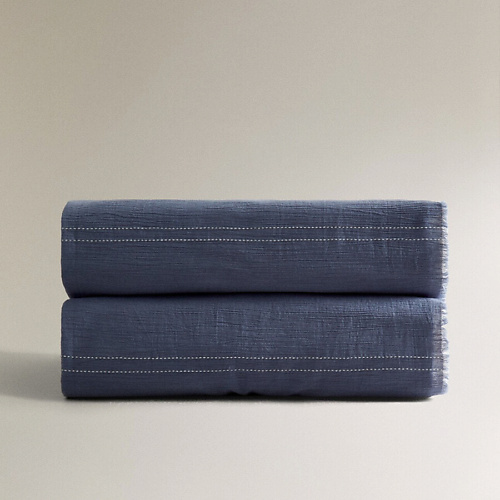 

ZARA HOME Хлопковое покрывало с прострочкой 140 x 190, Хлопковое покрывало с прострочкой 140 x 190