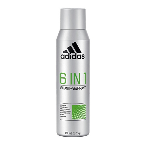 

ADIDAS Дезодорант-спрей мужской 6 in 1 150.0, Дезодорант-спрей мужской 6 in 1