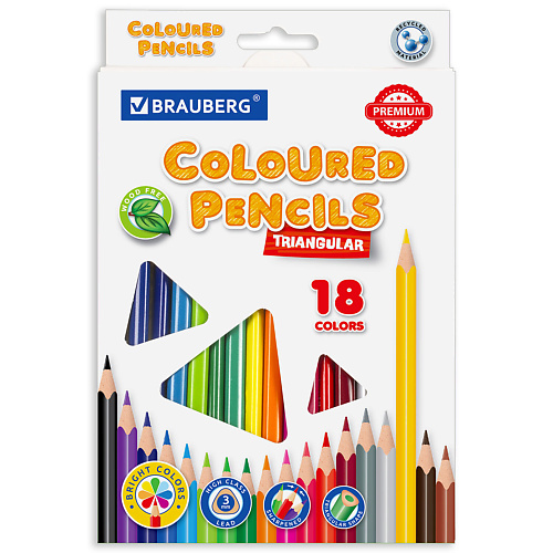 

BRAUBERG Карандаши цветные PREMIUM, Карандаши цветные PREMIUM