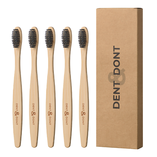

DENT&DONT Набор бамбуковых зубных щеток средней жесткости, Набор бамбуковых зубных щеток средней жесткости