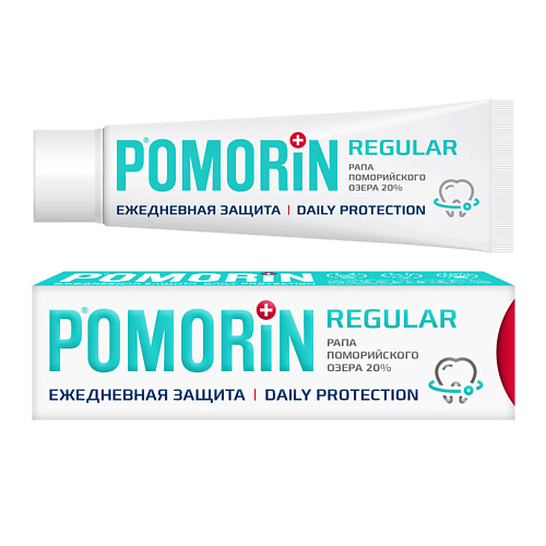 

POMORIN Зубная паста Pomorin Regular Ежедневная защита 100.0, Зубная паста Pomorin Regular Ежедневная защита