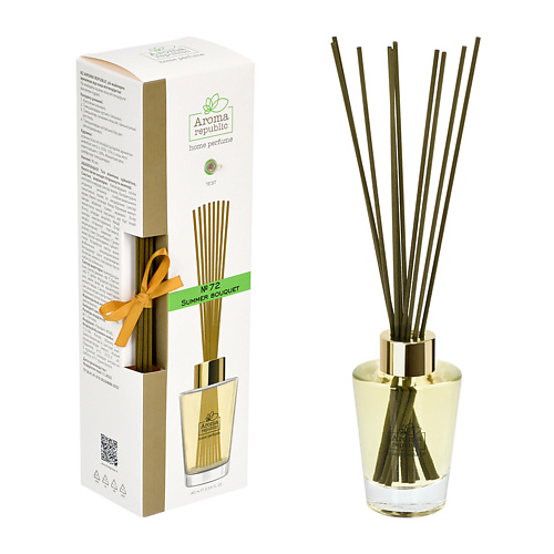 

AROMA REPUBLIC Ароматический диффузор в стеклянном флаконе,"№72 Summer bouquet" 90, Ароматический диффузор в стеклянном флаконе,"№72 Summer bouquet"