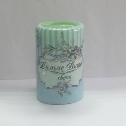 Свеча пеньковая, "Дольче вита", зелёная