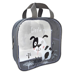 Косметичка-сумка женская прозрачная из пленки "Щенок"