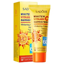 Крем для лица и тела SPF60+ осветляющий солнцезащитный с витамином С