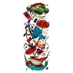 Временная переводная татуировка Алиса