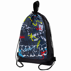 Мешок для обуви с ручками, боковой карман на молнии Graffit