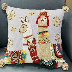 Чехол для подушки 45x45 Cheerful Llamas