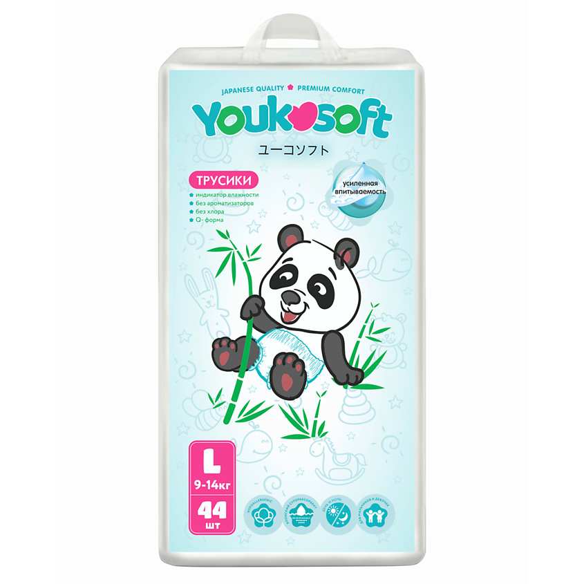 YOUKOSOFT Подгузники-трусики Ночные премиум M (6-11 кг) купить по ...