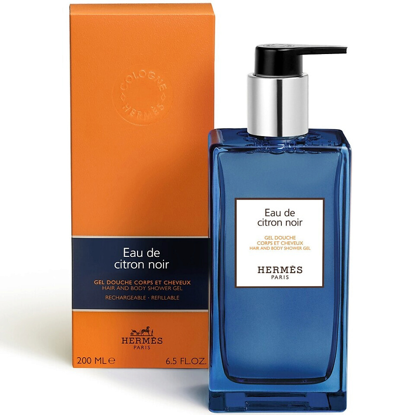 HERMES Парфюмированный гель-шампунь для тела и волос Eau De Citron Noir ...