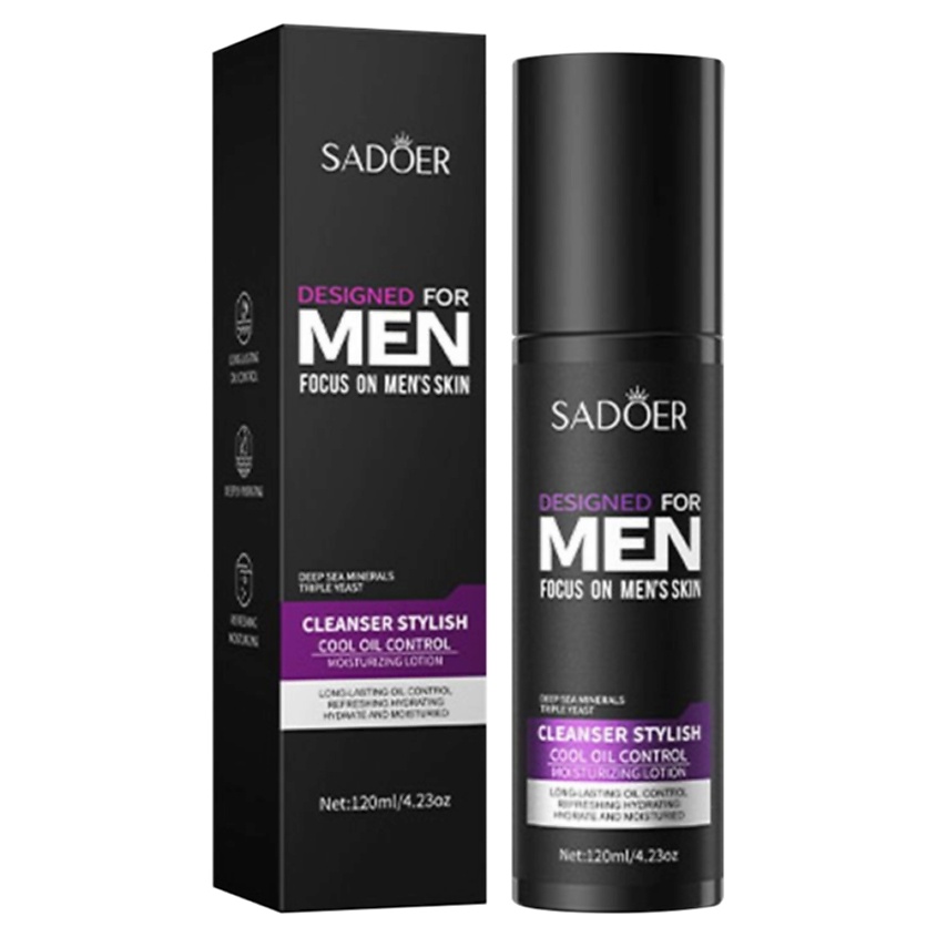 SADOER Лосьон для лица мужской Cool Oil Control очищающий и увлажняющий ...