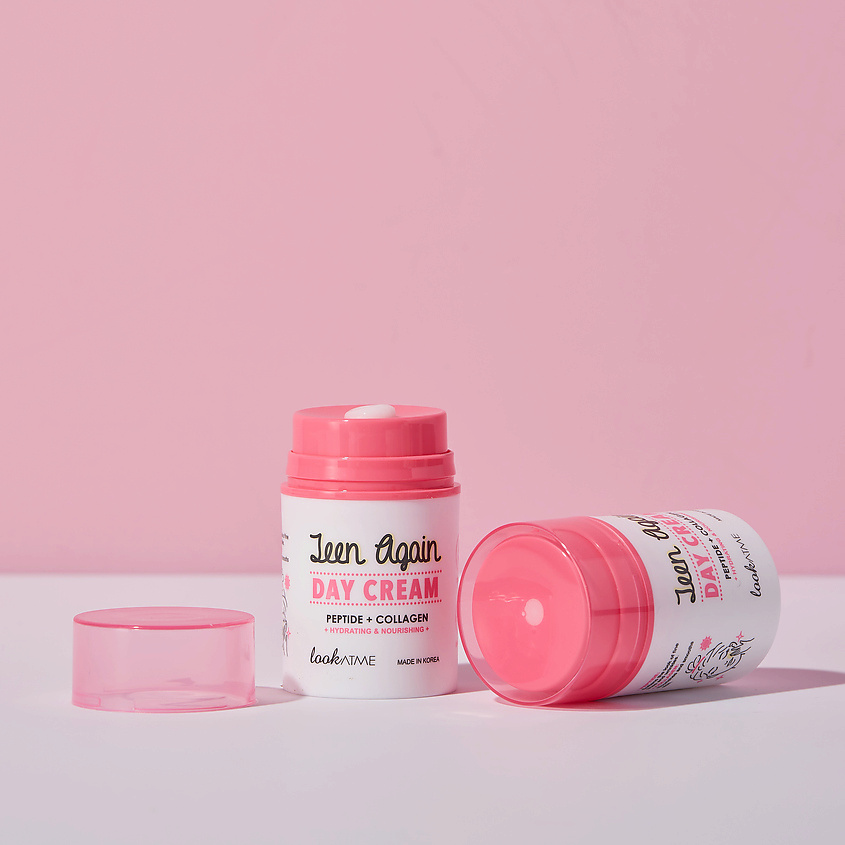 LOOK AT ME Крем для лица дневной с пептидами и коллагеном Teen Again – фото 3