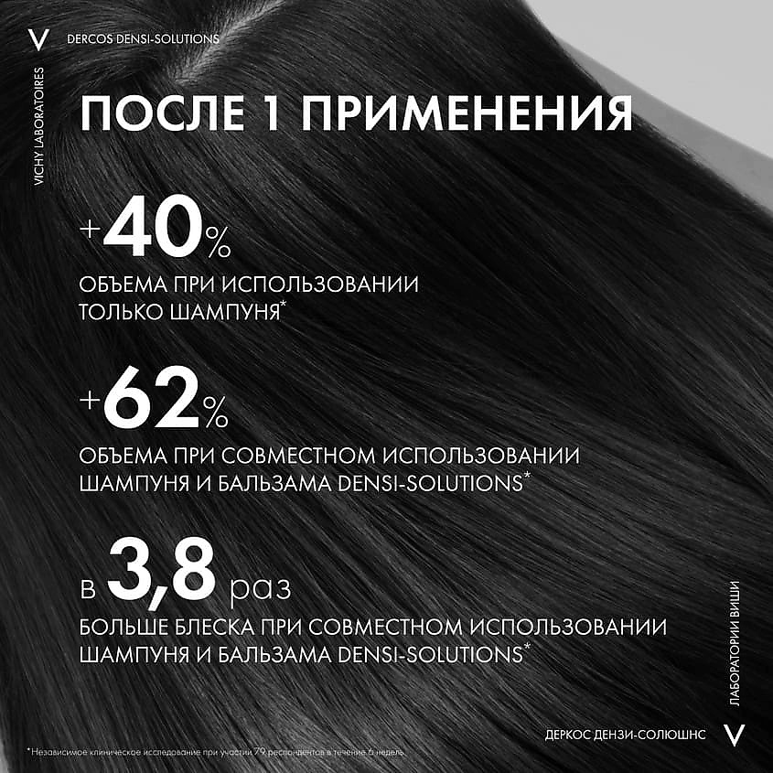 VICHY Уплотняющий шампунь Dercos Densi-Solutions – фото 2
